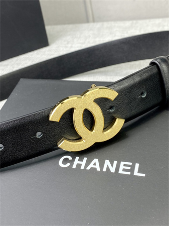 Chanel Belts In Calfskin 30MM In Black Gold/Silver hardware