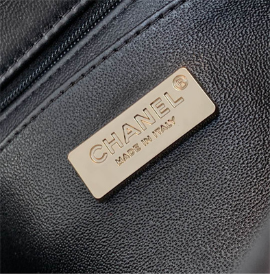 Cha.nel Mini Classic Handbag Sequins and Gold Tone Metal Black A69900