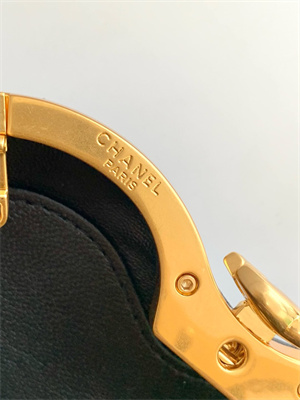 Chanel Heart Shaped Evening bag Lamskin Black AS4027