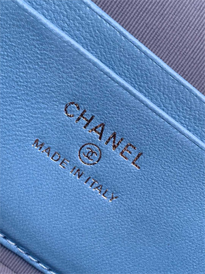 Chanel Long Vanity with chain Blue Denim & Silver-Tone Metal AP4407