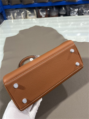 Kelly Retourne Bag Togo Leather 25/28CM Gold/Silver Hardware In Gold Color HS