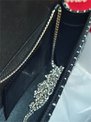 Roger Vivier Efflorescence Clutch In Tweed Black