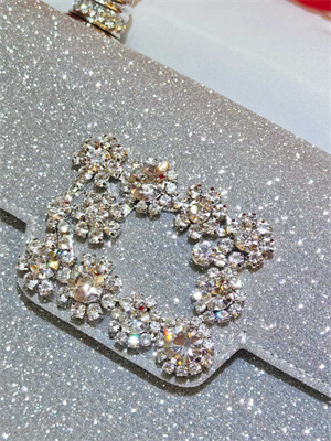 Roger Vivier Jewel Efflorescence Mini Bag in glitter Silver