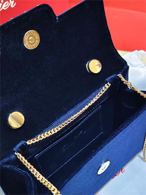 Roger Vivier Jewel Efflorescence Mini Bag In Velvet Navy