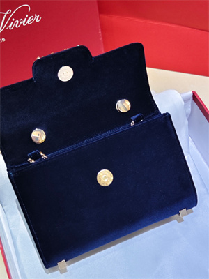 Roger Vivier Jewel Efflorescence Mini Bag In Velvet Navy
