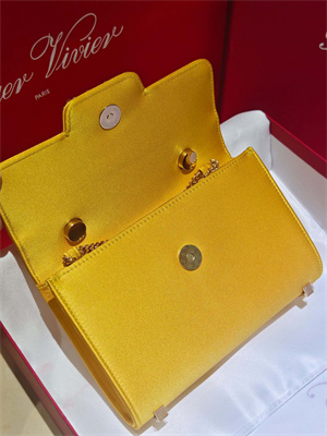 Roger Vivier Jewel Efflorescence Mini Bag In Satin Yellow