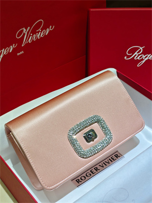 Roger Vivier Viv’ Choc Mini Bag In Satin Beige