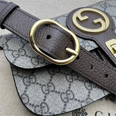 Gu.cci Blondie Belt Bag GG Canvas Brown 718154