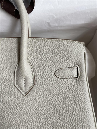 Birkin Bag Togo Leather 25/30/35 Gold/Silver Hardware In Pearl Gray Color HS