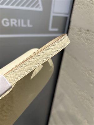 Constance Bag Epsom Leather 18CM Gold/Silver Tone Metal In Craie Color HS  (With mirror)