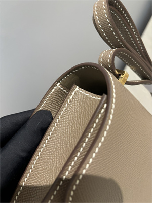 Constance Bag Epsom Leather 18CM Gold/Silver Tone Metal In Etoupe Color HS  (With mirror)