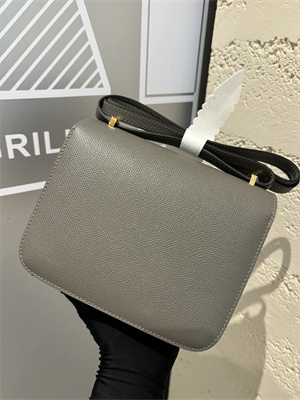Constance Bag Epsom Leather 18CM Gold/Silver Tone Metal In Etain Color HS  (With mirror)