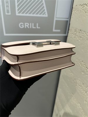 Constance Bag Epsom Leather 18CM Gold/Silver Tone Metal In Mauve Pale Color HS  (With mirror)