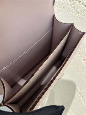 Constance Bag Epsom Leather 18CM Gold/Silver Tone Metal In Mauve Pale Color HS  (With mirror)