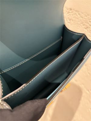 Constance Bag Epsom Leather 18CM Gold/Silver Tone Metal In Blue Jean Color HS(With mirror)