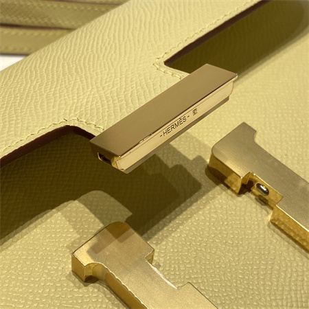 Constance Elan Epsom Leather  Gold/Silver Tone Hardware Jaune Poussin Color HS(With Mirror)