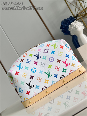 LV x TM Cosmetic Pouch GM Multicolor Monogram Canvas White M13743