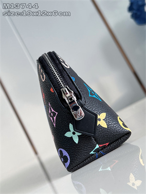 LV x TM Cosmetic Pouch PM Multicolor Monogram Canvas Black M13744