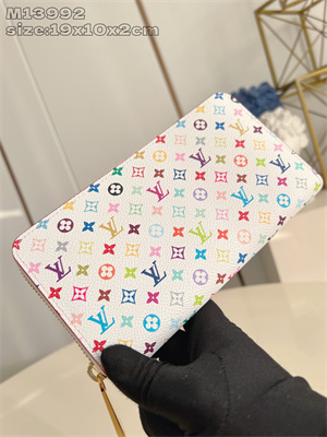 LV x TM Zippy Wallet Multicolor Monogram Canvas White M13992