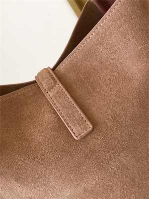 Y.S.L LE 5 A 7 Supple SMALL HOBO BAG In Barely Pink Suede Leather