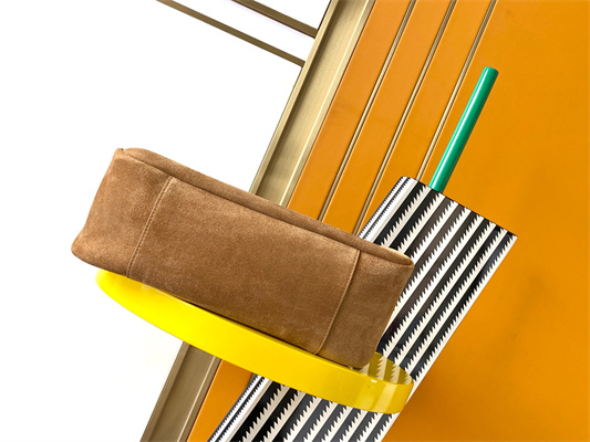 Y.S.L LE 5 A 7 Supple Large HOBO BAG In Brown Suede Leather