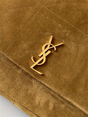 Y.S.L Large JAMIE 4.3 BAG IN SUEDE Dk Brown Color Gold Tone Metal