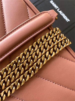 Y.S.L LOULOU Mini in MATELASSÉ lambskin Gold Tone Metal