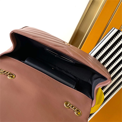 Y.S.L LOULOU Medium in MATELASSÉ lambskin Gold Tone Metal