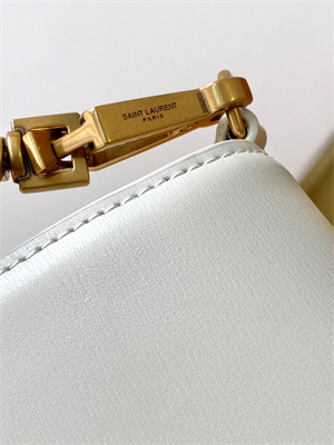 Y.S.L Voltaire Top Handle In Box Saint Laurent White