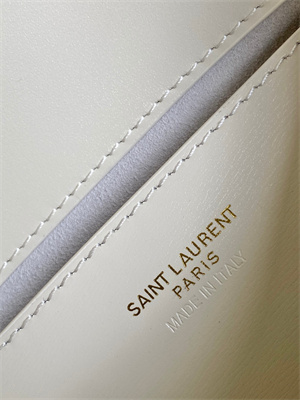 Y.S.L Voltaire Top Handle In Box Saint Laurent White