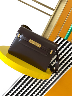 Y.S.L MANHATTAN SMALL Shoulder Bag In BOX Saint Laurent Coffee Color