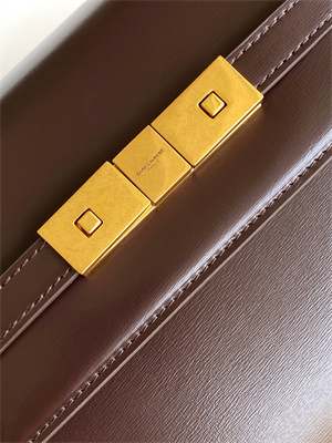 Y.S.L MANHATTAN SMALL Shoulder Bag In BOX Saint Laurent Coffee Color