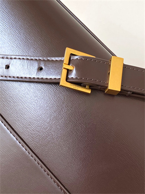 Y.S.L MANHATTAN SMALL Shoulder Bag In BOX Saint Laurent Coffee Color