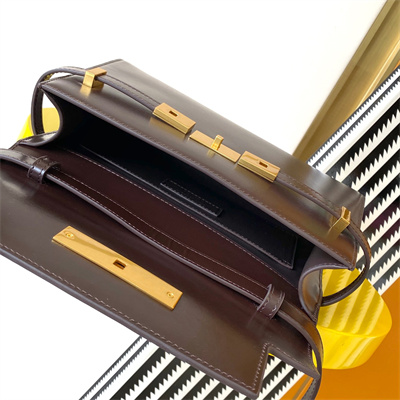 Y.S.L MANHATTAN SMALL Shoulder Bag In BOX Saint Laurent Coffee Color