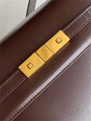 Y.S.L MANHATTAN Shoulder Bag In BOX Saint Laurent Coffee Color