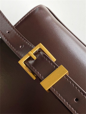 Y.S.L MANHATTAN Shoulder Bag In BOX Saint Laurent Coffee Color