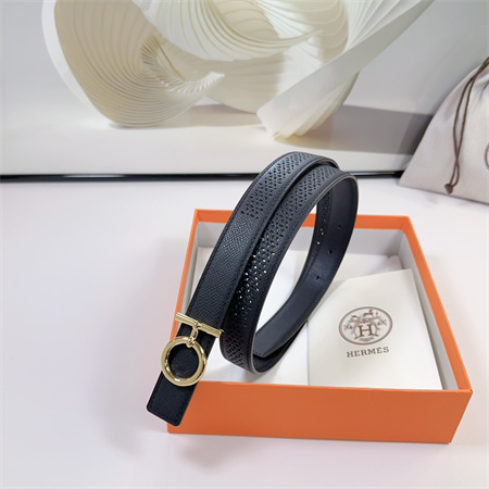 Hermes Reversible Belt 25MM Epsom Leather Gold Tone Hardware Black