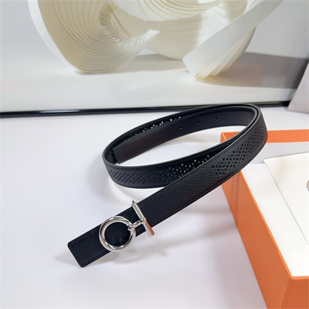 Hermes Reversible Belt 25MM Epsom Leather Silver Tone Hardware Black