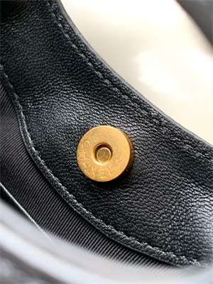 CHANEL 31 Nano Chain Bag Suede&Calfskin Gold Tone Metal Black AS3656