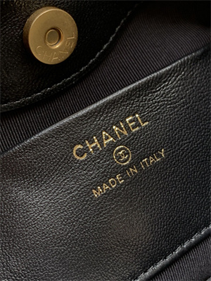 CHANEL 31 Nano Chain Bag Suede&Calfskin Gold Tone Metal Black AS3656