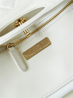 Chanel 31 Mini Shopping Bag Lambskin & Gold-Tone Metal White AS4133