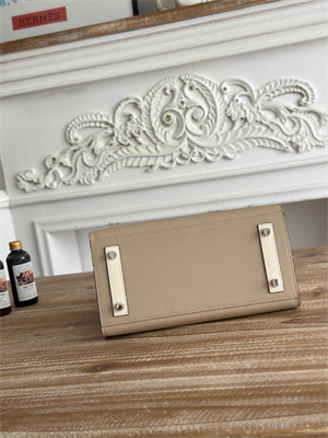 Bir.kin Sellier Bag Epsom Leather 25CM Gold/Silver Hardware In Trench/Craie HS