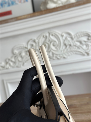 Bir.kin Sellier Bag Epsom Leather 25CM Gold/Silver Hardware In Trench/Craie HS