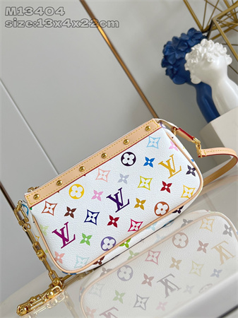 LV x TM Pochette Accessoires Multicolor Monogram Canvas White M13404