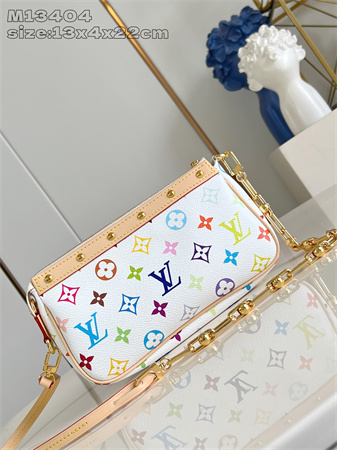 LV x TM Pochette Accessoires Multicolor Monogram Canvas White M13404