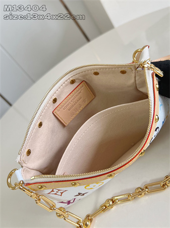 LV x TM Pochette Accessoires Multicolor Monogram Canvas White M13404