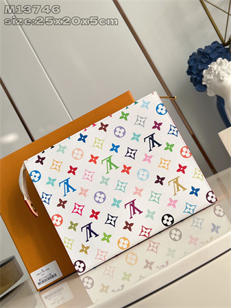 L.V X TM Toiletry Pouch Multicolors Monogram Canvas White M13746