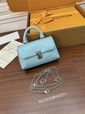 L.V Nano Madeleine Blue Supple grained cowhide leather M12211 TOP