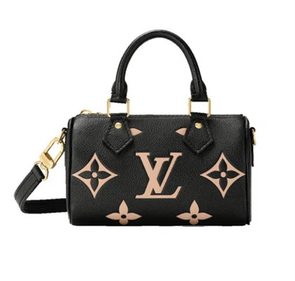 L.V Nano Speedy Monogram Empreinte Black/Beige leather M81456 TOP