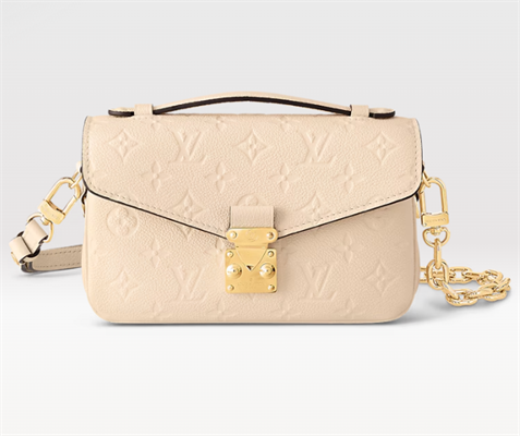 L.V Pochette Metis East West Embossed supple grained cowhide leather Cream M22942 TOP
